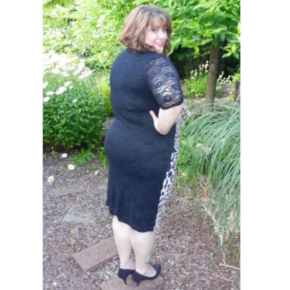 Kiyonna Leopard Stop and Stare Ruched Bodycon Dress - 4X - Picture 10 of 10